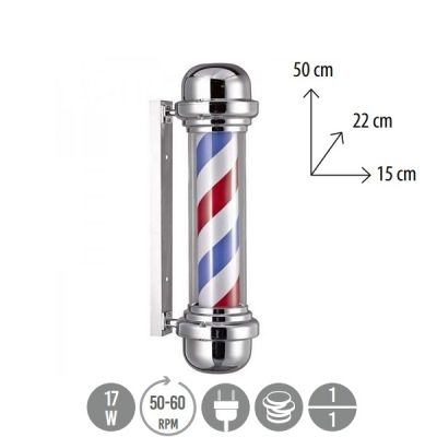 Eurostil Chrome Barber Pole 04743